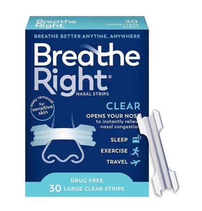 Nasal strips, extra strength, clear, for sensitive skin