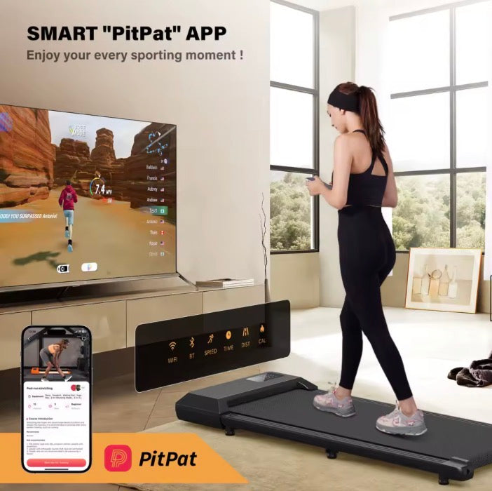 Treadmill, 2.5 HP Motor, Non-Slip Shock Absorption, Mini Walking Pad with Remote Control – Ideal for Home Office