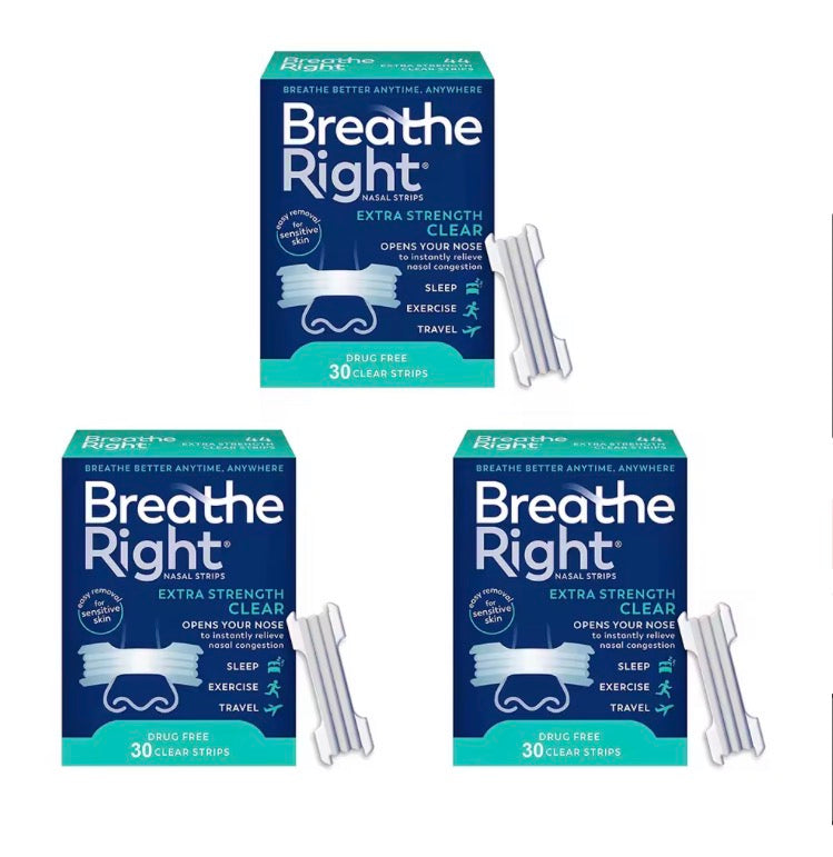Nasal strips, extra strength, clear, for sensitive skin